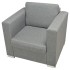 Sillón de tela gris