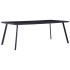 Mesa de comedor de vidrio templado negro 200x100x75