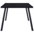 Mesa de comedor de vidrio templado negro 200x100x75