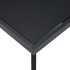 Mesa de comedor de vidrio templado negro 200x100x75