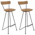 Taburetes de cocina 2 unidades madera maciza de