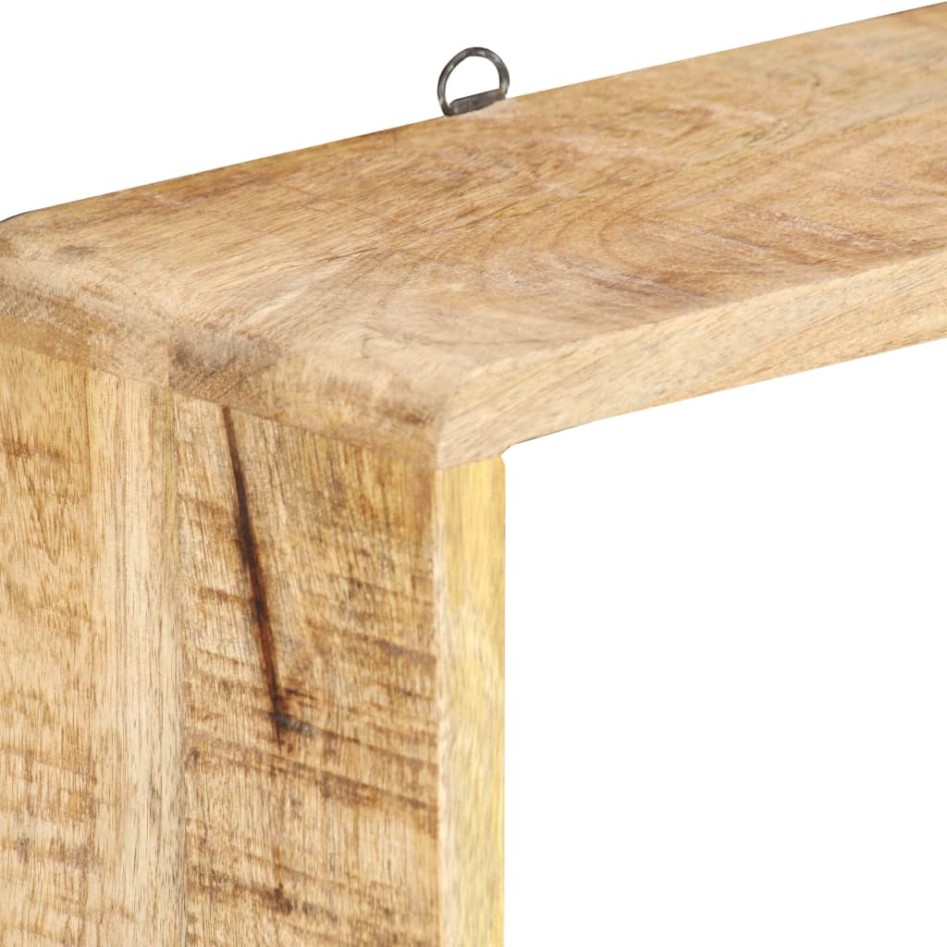 Juego de estantes cubo de pared 3 piezas madera maciza de