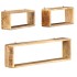 Juego de estantes cubo de pared 3 piezas madera maciza de