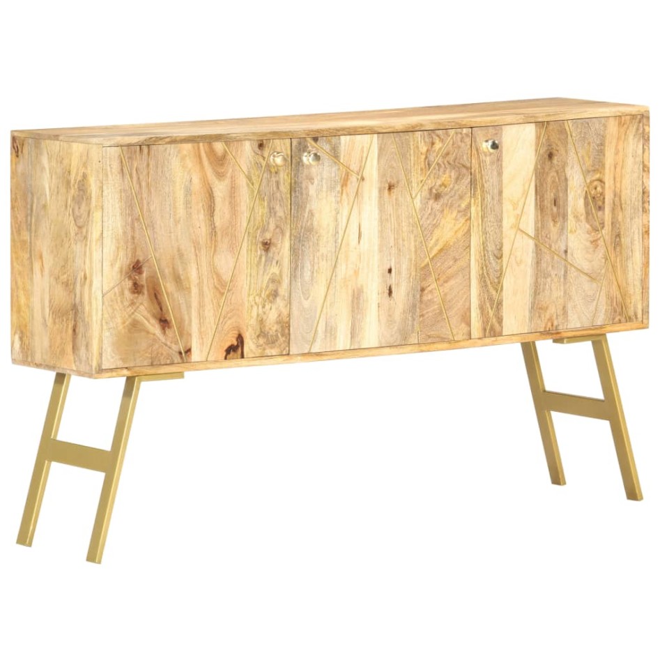 Aparador de madera maciza de mango 118x30x75
