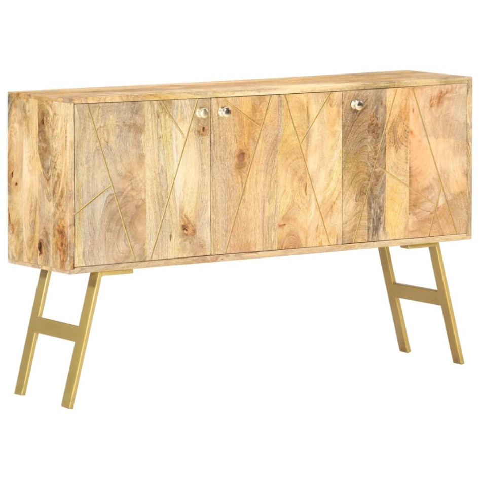 Aparador de madera maciza de mango 118x30x75