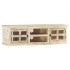 Mueble para TV de madera maciza de mango blanco 130x30x36