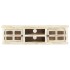 Mueble para TV de madera maciza de mango blanco 130x30x36