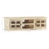 Mueble para TV de madera maciza de mango blanco 130x30x36