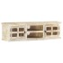 Mueble para TV de madera maciza de mango blanco 130x30x36