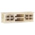 Mueble para TV de madera maciza de mango blanco 130x30x36