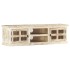 Mueble para TV de madera maciza de mango blanco 130x30x36