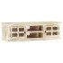Mueble para TV de madera maciza de mango blanco 130x30x36