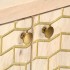 Aparador de madera maciza de mango dorado 120x30x75