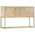 Aparador de madera maciza de mango dorado 120x30x75