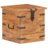 Baúl de madera maciza de acacia 40x40x40