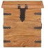 Baúl de madera maciza de acacia 40x40x40