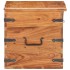 Baúl de madera maciza de acacia 40x40x40