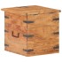 Baúl de madera maciza de acacia 40x40x40