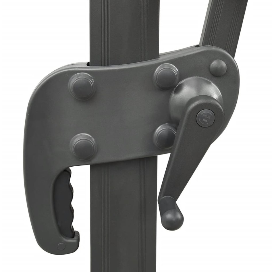 Sombrilla jardín voladiza cubierta doble antracita 400x300