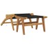 Silla de jardín con reposapiés madera maciza teca y