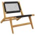 Silla de jardín con reposapiés madera maciza teca y