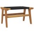 Silla de jardín con reposapiés madera maciza teca y