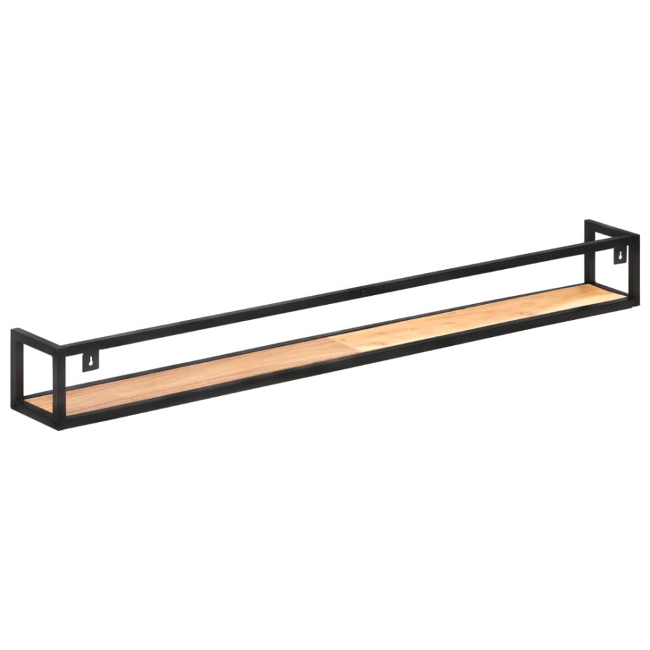 Estantes de pared 2 unidades 160 cm madera maciza
