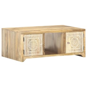 Mesa de centro de madera maciza de mango 90x50x35