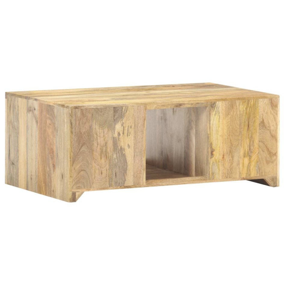 Mesa de centro de madera maciza de mango 90x50x35