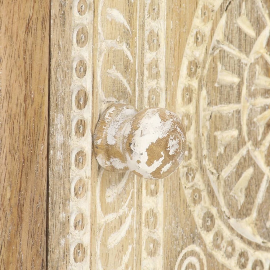 Mesa de centro de madera maciza de mango 90x50x35