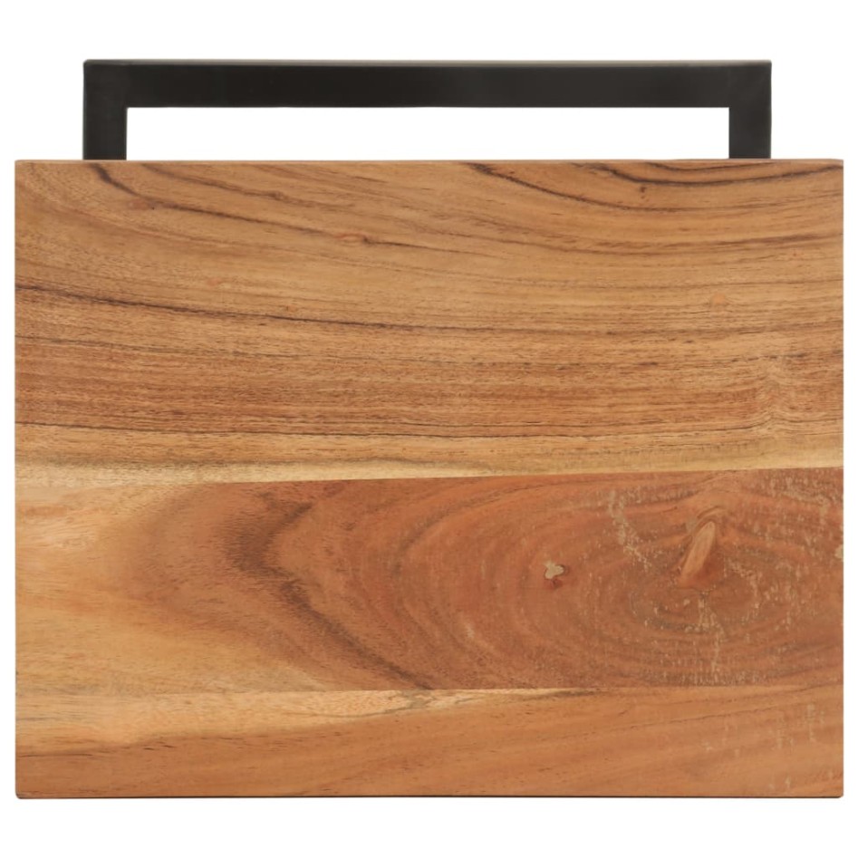 Mesitas auxiliares 2 uds madera mango maciza 31,5x24,5x64,5