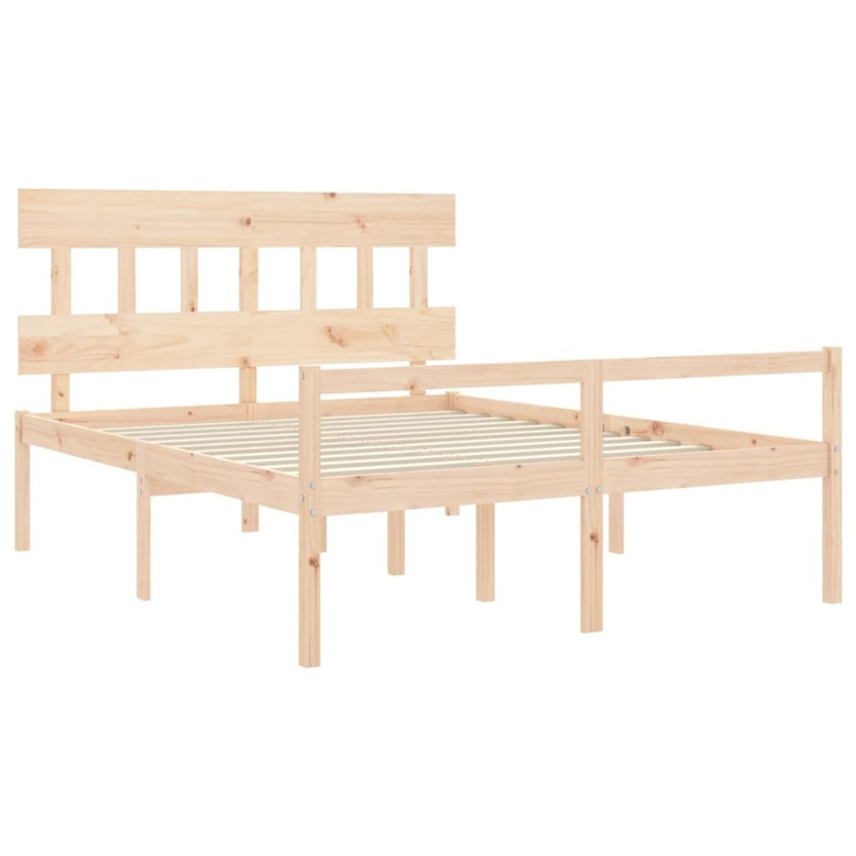 Cama para personas mayores con cabecero madera maciza