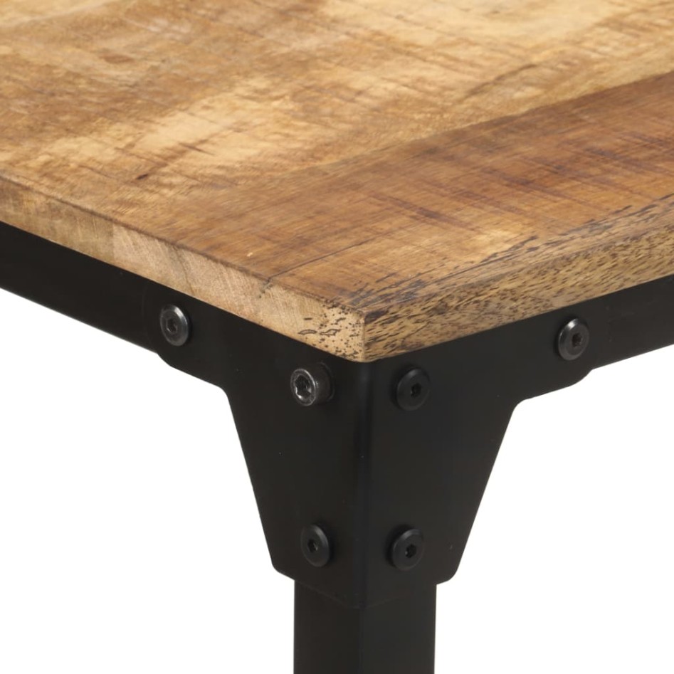 Mesa de comedor madera de mango rugosa 140x70x76