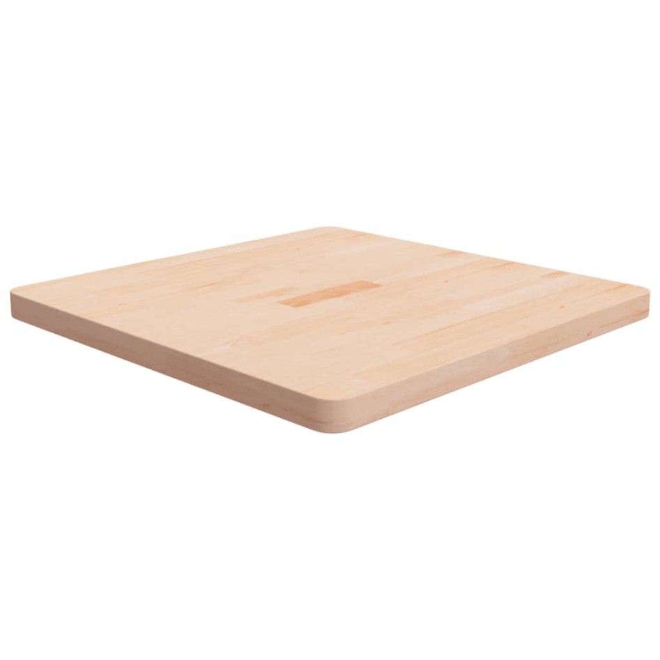Tablero de mesa cuadrada madera de roble sin tratar 70x70x4