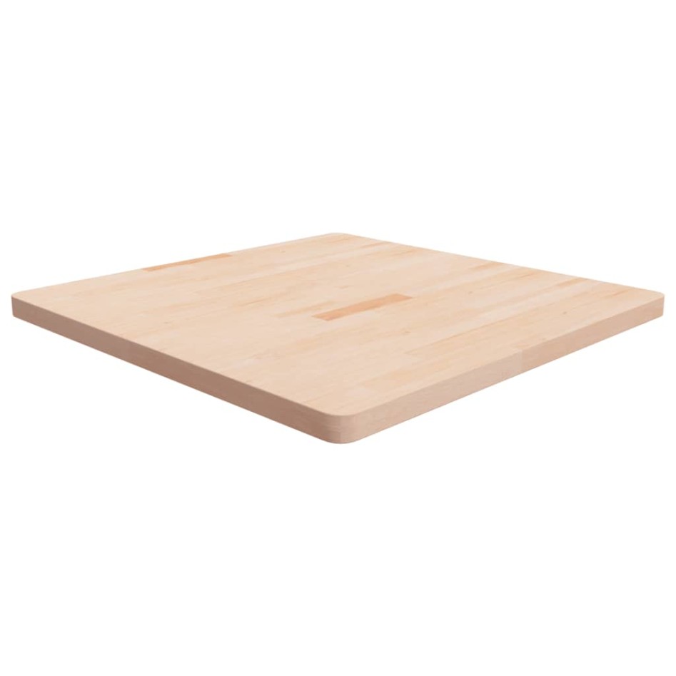 Tablero de mesa cuadrada madera de roble sin tratar 90x90x4