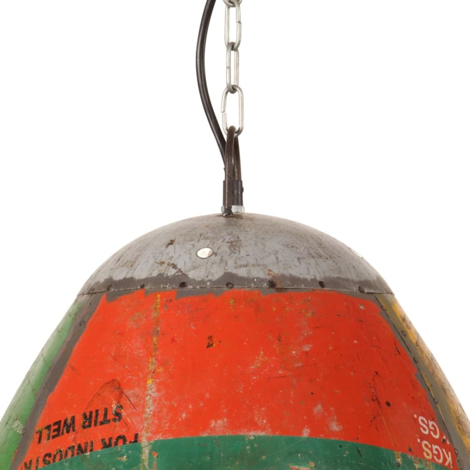 Lámpara colgante industrial redonda multicolor E27 25 W 42