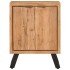 Aparador con 2 puertas de madera maciza de acacia 55x36x72