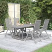 Juego de comedor de jardín 5 piezas madera maciza de acacia