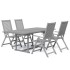 Juego de comedor de jardín 5 piezas madera maciza de
