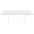 Toldo retráctil manual con postes crema 4,5x3