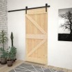 Puerta corredera con herrajes madera maciza de pino 100x210 cm