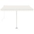 Toldo de pie manual retráctil crema 350x250