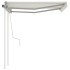Toldo retráctil manual con postes crema 3,5x2,5