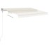 Toldo retráctil manual con postes crema 3,5x2,5