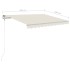 Toldo retráctil manual con postes crema 3,5x2,5