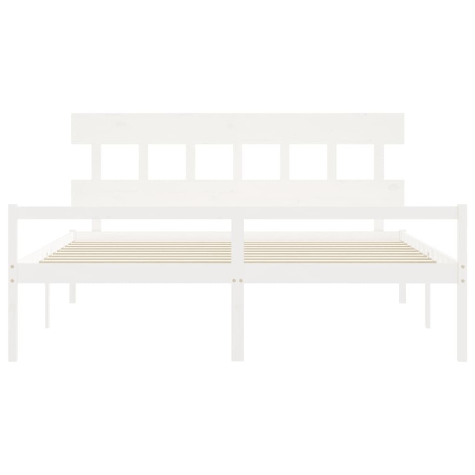 Cama matrimonio personas mayores cabecero madera maciza