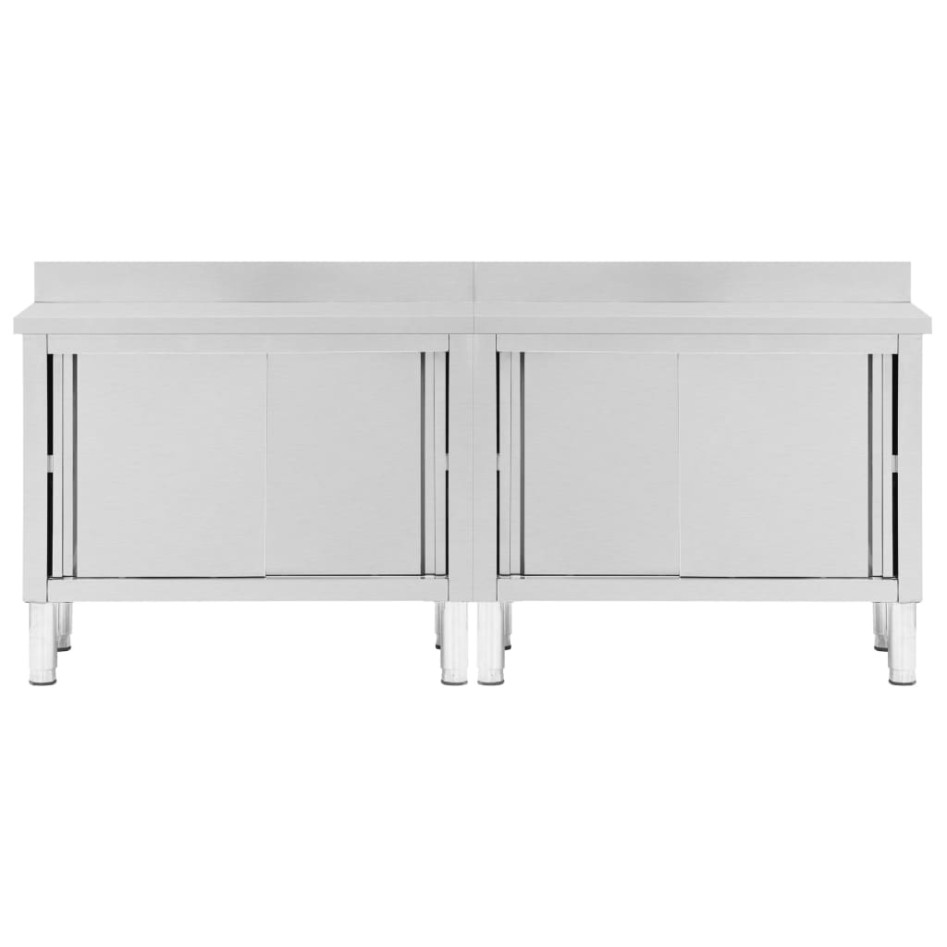 Mesas de trabajo puertas correderas 2 ud acero