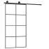 Puerta corredera set herrajes vidrio ESG aluminio 102,5x205