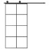 Puerta corredera set herrajes vidrio ESG aluminio 102,5x205
