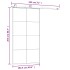 Puerta corredera set herrajes vidrio ESG aluminio 102,5x205
